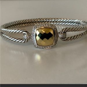 David Yurman Albion bracelet, 18k gold dome with diamonds